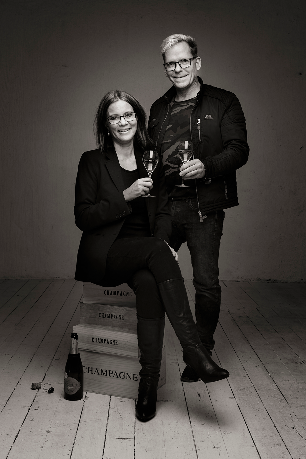 Grundare Bonnebox Champagne Marie Ericsson Drotte och Michael Jonsson. Foto Niklas Palmklint