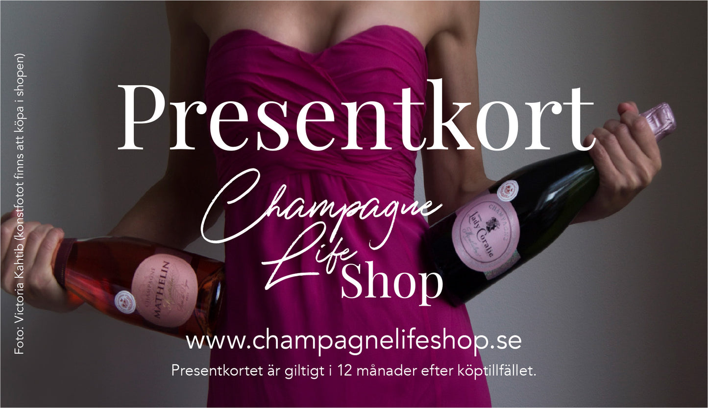 Presentkort Champagne Life Shop från 150 SEK
