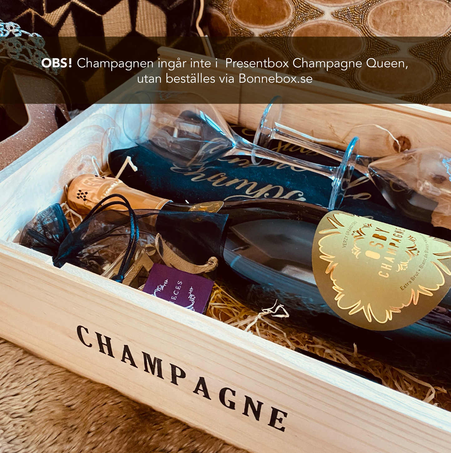 Presentbox Champagne Queen – chic elegans för henne
