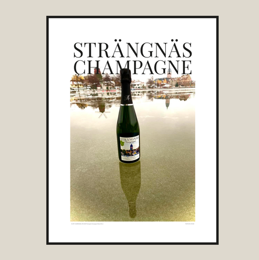 Strängnäs Champagne Water Mirror – Poster med stadssiluett