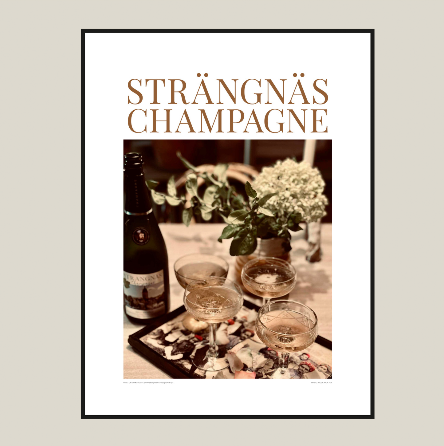 Strängnäs Champagne Antique – Poster med vintagekänsla