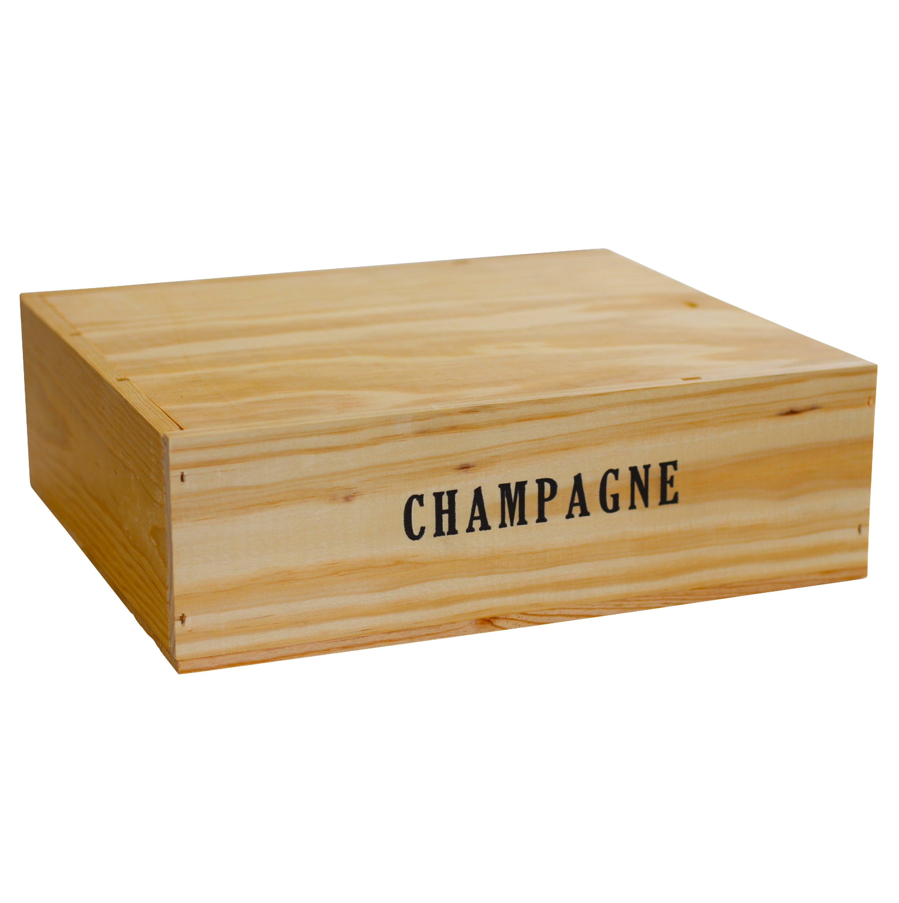 Champagnelåda trä 3 flaskor
